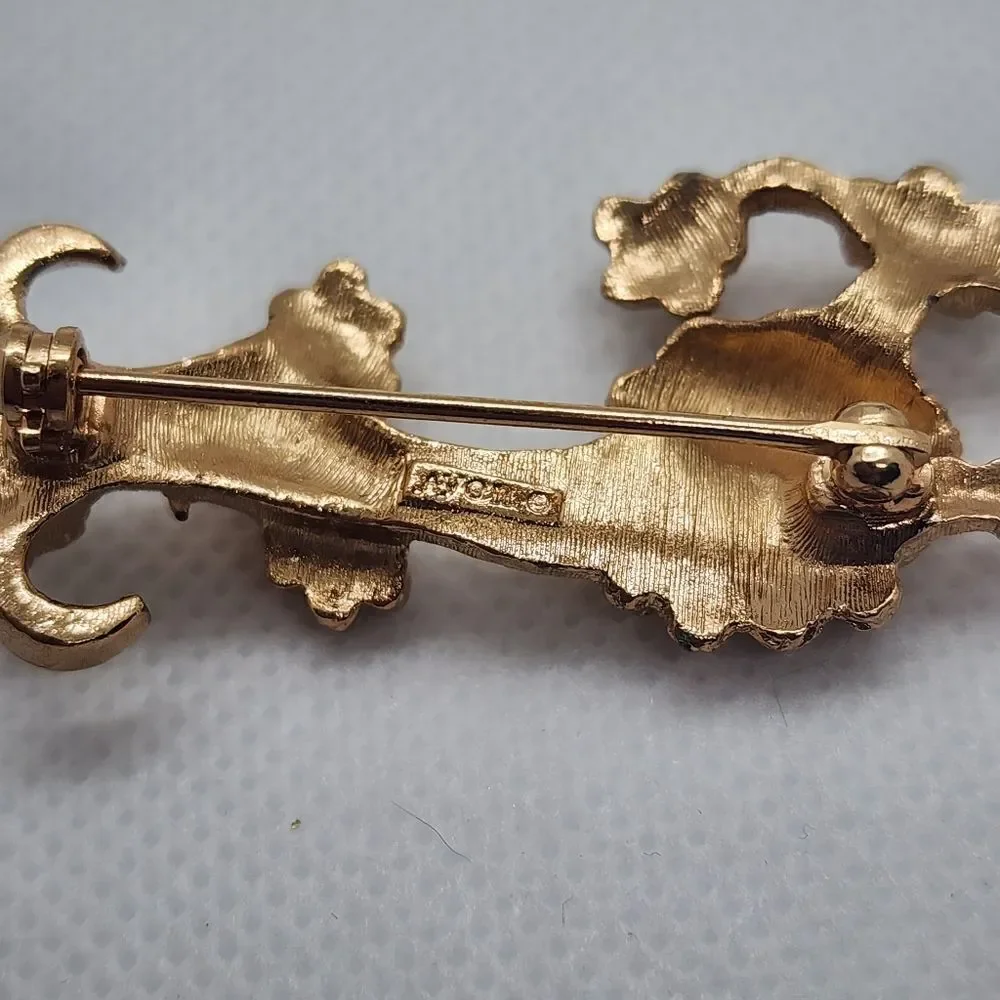 Vintage Avon Gold French Poodle Brooch